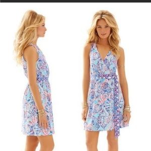 Lilly Pulitzer Bellina Wrap Shell Me About It Dress